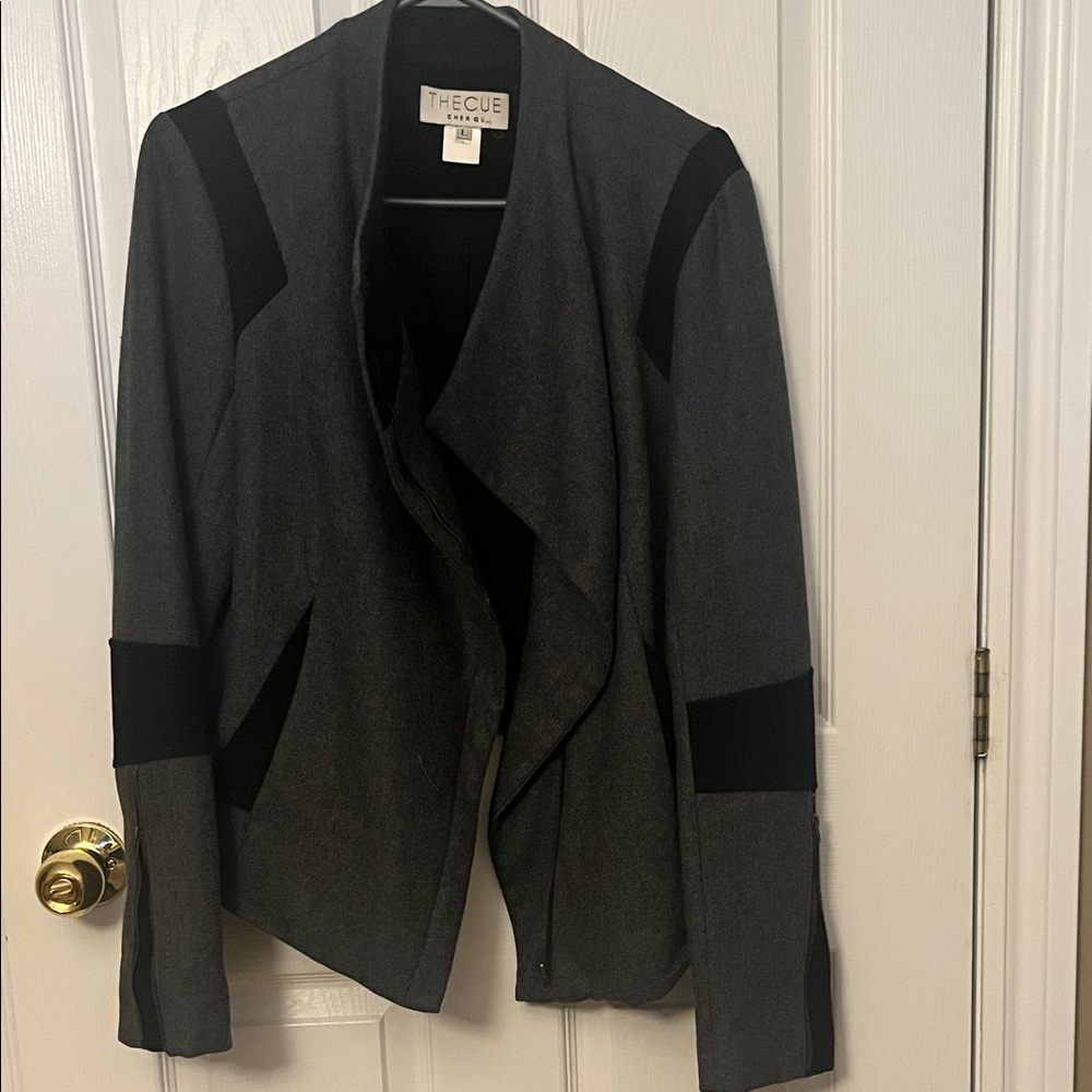 Women's Charcoal and Black Blazer
